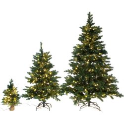 Juletræ LUX inkl. LED lys - 120 cm, Grøn